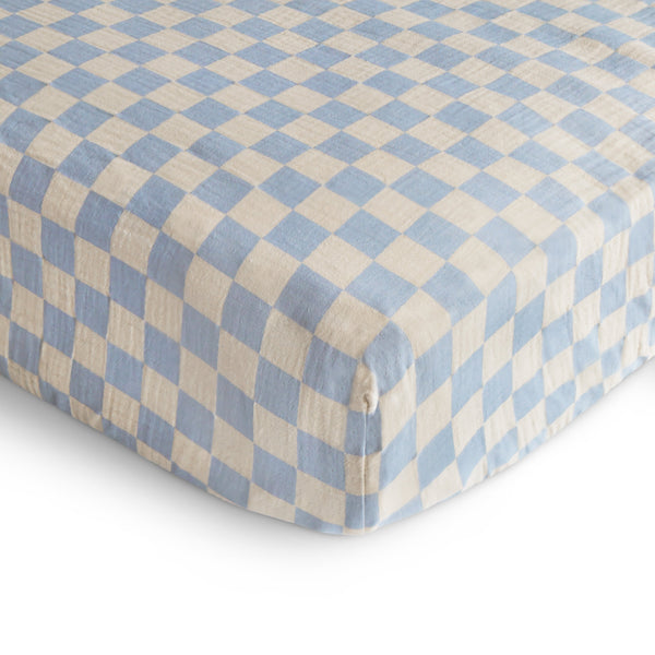 Mushie Extra Soft Muslin Crib Sheet 100% Cotton Pre-washed