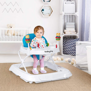 Adjustable Height Removable Folding Portable Baby Walker Set for Toddlers & Kids