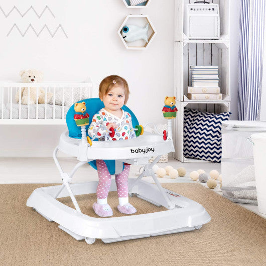 Adjustable Height Removable Folding Portable Baby Walker Set for Toddlers & Kids
