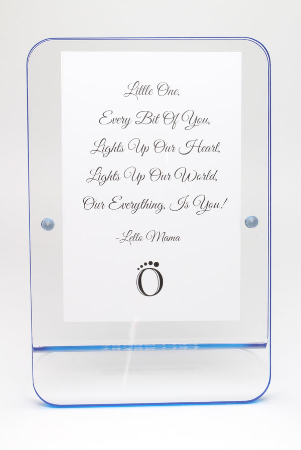 LELLOBABY™ - Acrylic Picture Frame Blue Border (For 4" x 6" Vertical Photos)