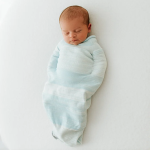 Swaddelini Blue Swaddle Sleep Sack 3D Knit Seamless