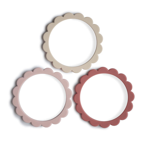 Flower Teether Bracelet for babies, colorful and safe for soothing gums during teething.