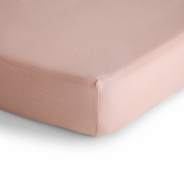 Mushie Mini Muslin Crib Sheet 100% Cotton Breathable