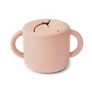 Mushie Snack Cup silicone spill-proof two handles