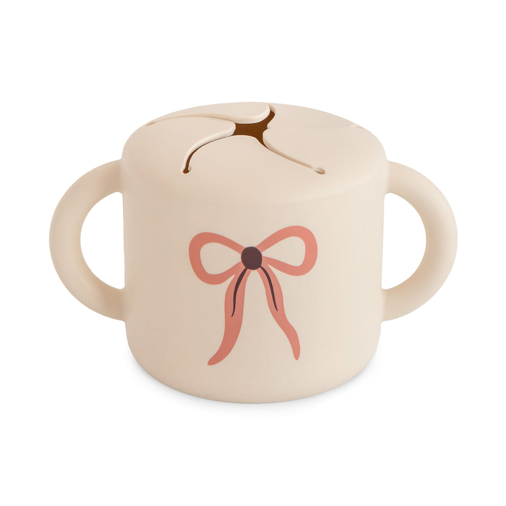 Mushie Snack Cup silicone spill-proof two handles
