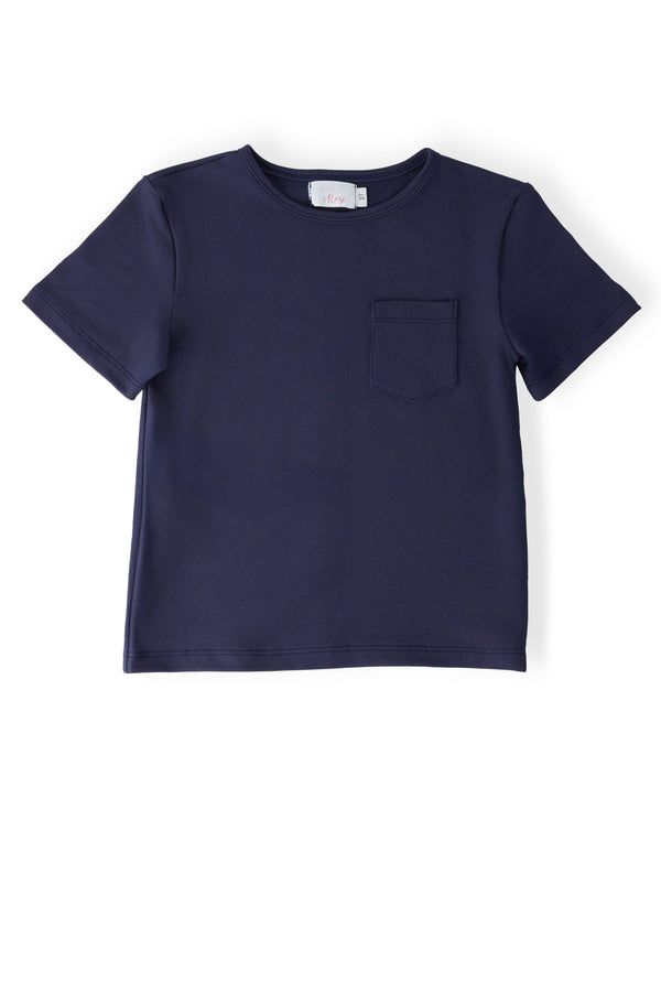 Boys Navy S/S Pocket Tee