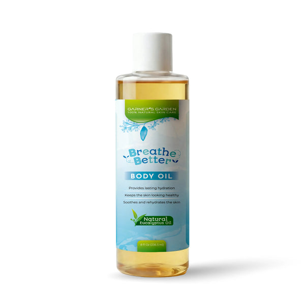 Breathe Better Body Oil for babies, soothing and nourishing skin with natural ingredients.