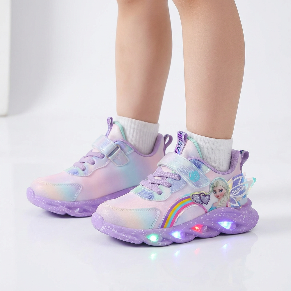 Princess Sports Sneakers – Breathable & Fun (Ages 1–10)