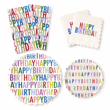 Colorful Birthday Party Pack for 12 Guests