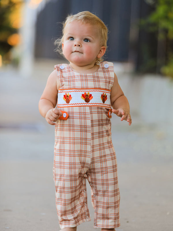 Thanksgiving Turkey Plaid Baby JonJon