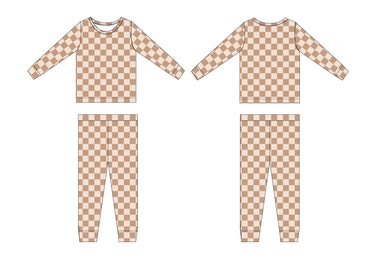 Beige Checker- Set