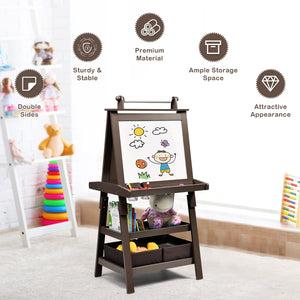 3 in 1 Double-Sided Storage Art Easel - Height-Adjustable for Toddlers & Kids