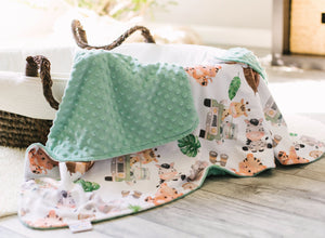 Premium Baby & Toddler Minky Blanket - Safari