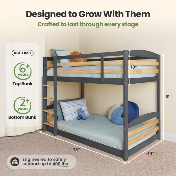 Solid Wood Kids Bunk Bed