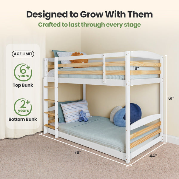 Solid Wood Kids Bunk Bed