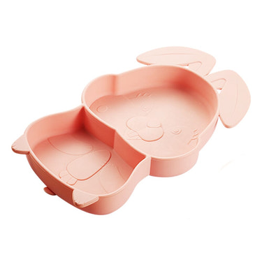 BunniePlate Toddler Training Plate- Pink