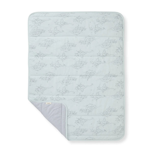 Burt's Bees Baby soft reversible blanket in angle 3 view, perfect for cozy comfort and style in baby care.