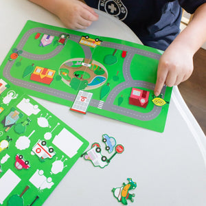 Avi's Adventures In The City Reusable Sticker Book + Marker Set (ages 3+)