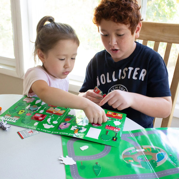 Avi's Adventures In The City Reusable Sticker Book + Marker Set (ages 3+)
