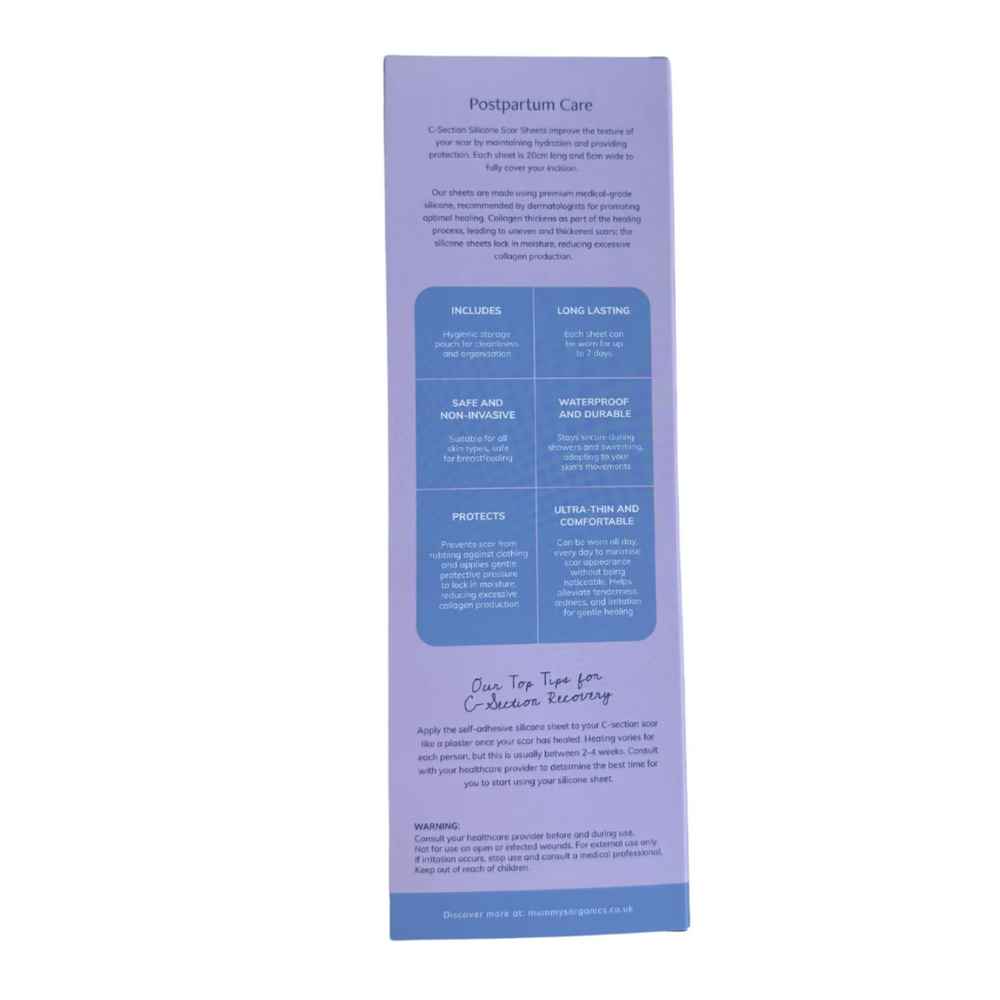 Reusable silicone scar patches for C-section recovery, designed for comfort and skin healing.