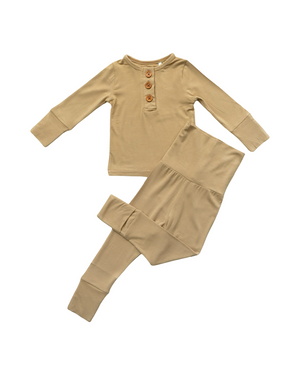 Tan Infant 2-Piece Bamboo Set