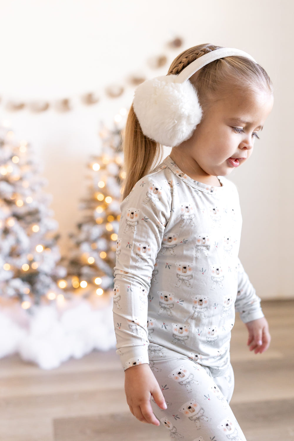 Polar Bear 2pc Bamboo Pajamas for babies - soft, cozy sleepsuits for a comfortable night's sleep.