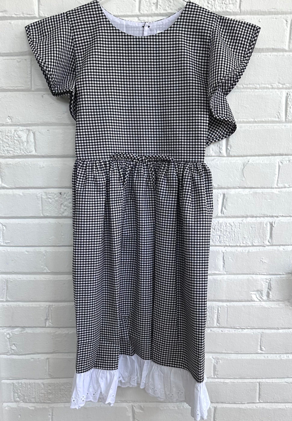 Black Gingham Pixie Dress