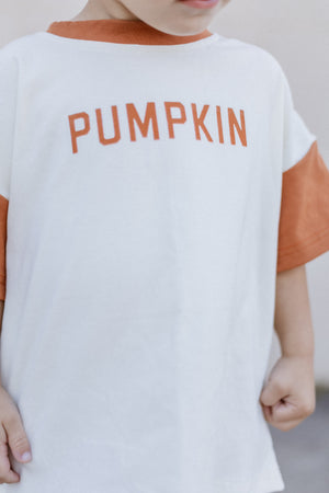 Colorblock Pumpkin Oversized Tee or T-Shirt Romper