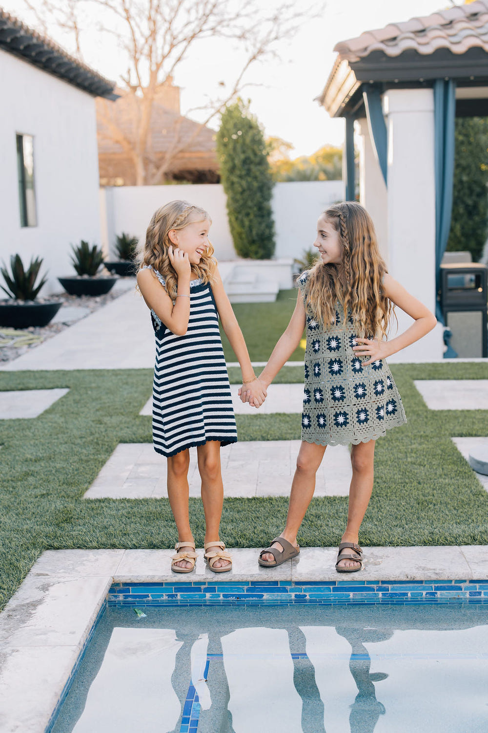 Crochet cover-up dress for babies, perfect for summer outings and beach days. Soft, stylish, and comfortable.