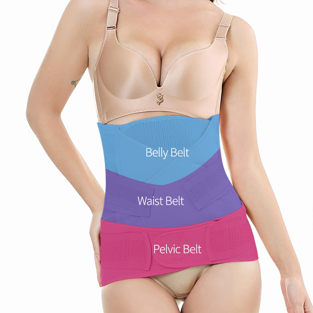 3-in-1 postpartum recovery belt for maternity support and comfort after childbirth.