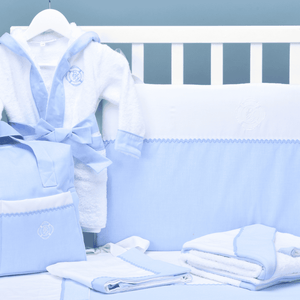 PETIT MARIN | Baby Boys Blue Cotton Baby Nest (80cm)