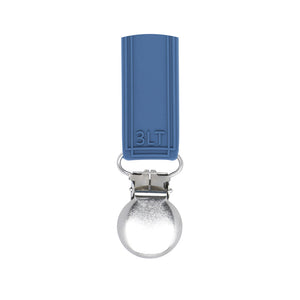 Classic Blue All Silicone One Piece Pacifier Clip