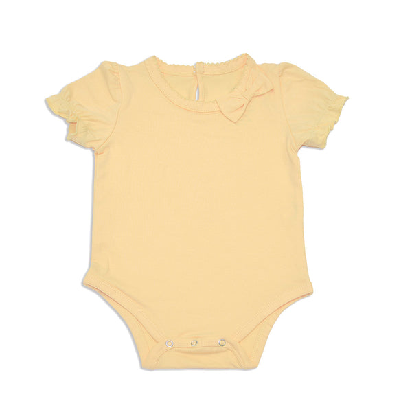 Organic Cotton Puff Sleeve Onesie (Butter Pecan)