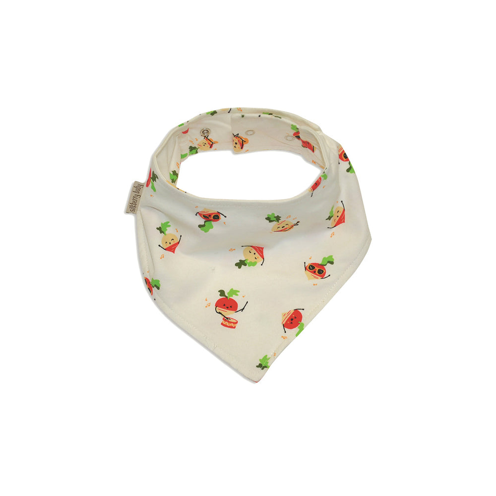 Organic Cotton Bandana Bib (Rad Radish Print)