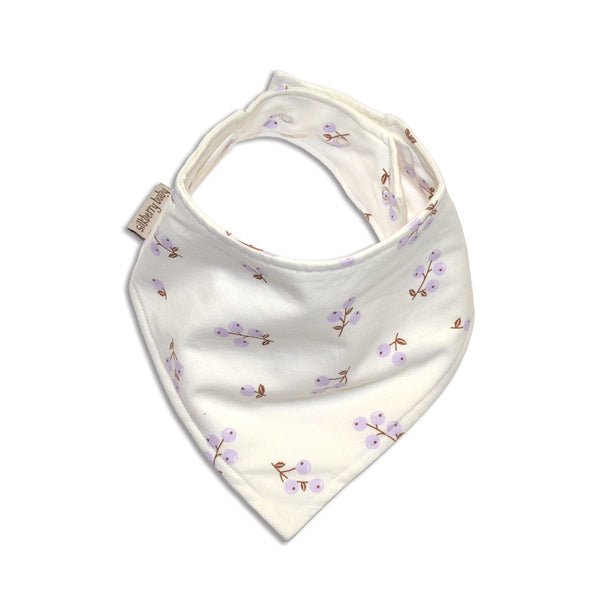 Organic Cotton Bandana Bib (Winter Berries Print)