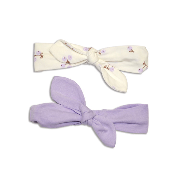 Organic Cotton Headbands 2 pack (Winter Berries Print/Unicorn)