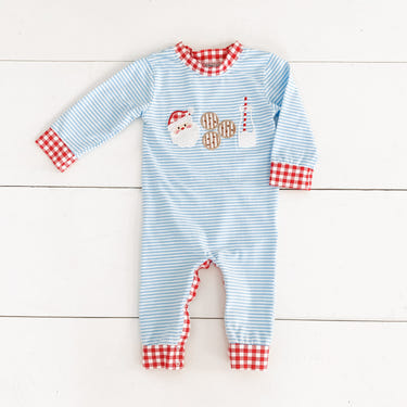 Boys Cookies For Santa Romper - festive baby outfit for holiday celebrations.
