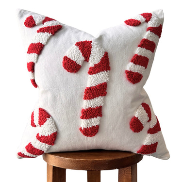 Candy Cane Pillow Cover