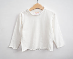 Lettuce Hem Girls Long Sleeve Solid Shirt 4 Colors