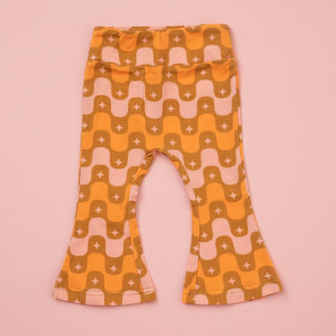 Retro Star Girls Bell Bottoms Leggings