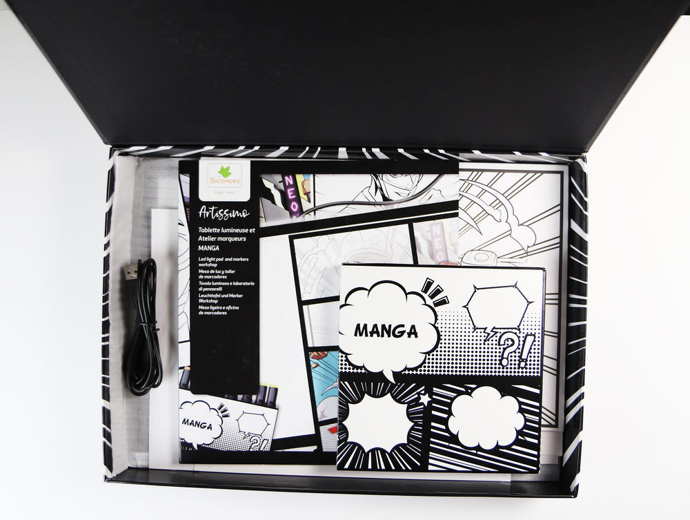 Manga - XXL+ Led Light Pad  And Markers Workshop - 10y+