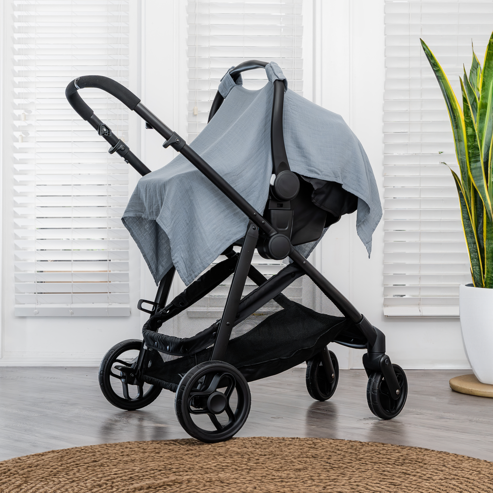 Pacific Blue Baby Car Seat Cover - Stylish and protective accessory for your little one's car seat.