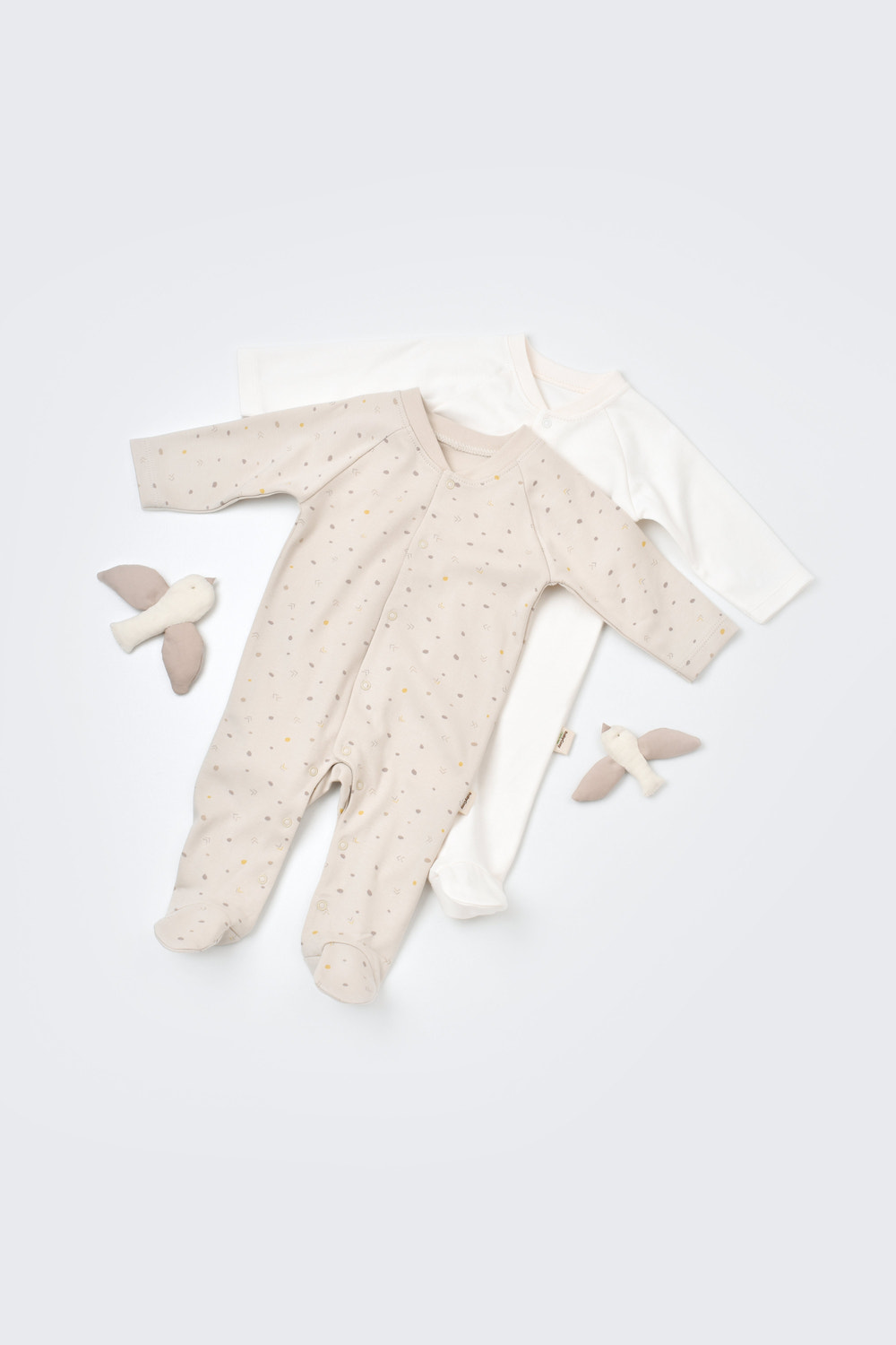Brown Organic Footed Onesie