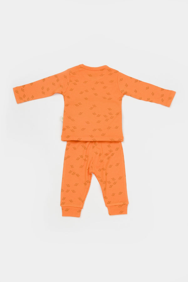 Three Piece Orange Elephant Set