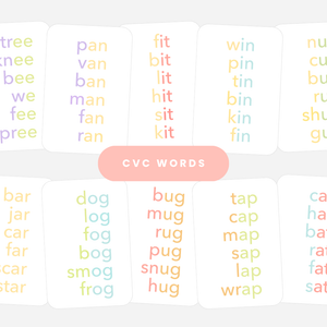 GoodnightFox Reading Flashcards Bundle ages 3, 6 92 cards