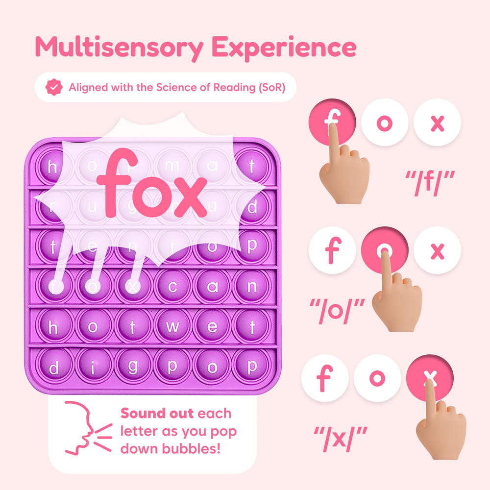 6 Extra CVC Fidget Mats for kids - engaging educational toys for early learning and fun.