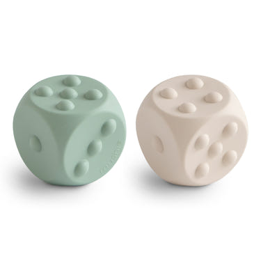 Colorful Dice Press Toy for babies, promoting sensory play and fine motor skills development.