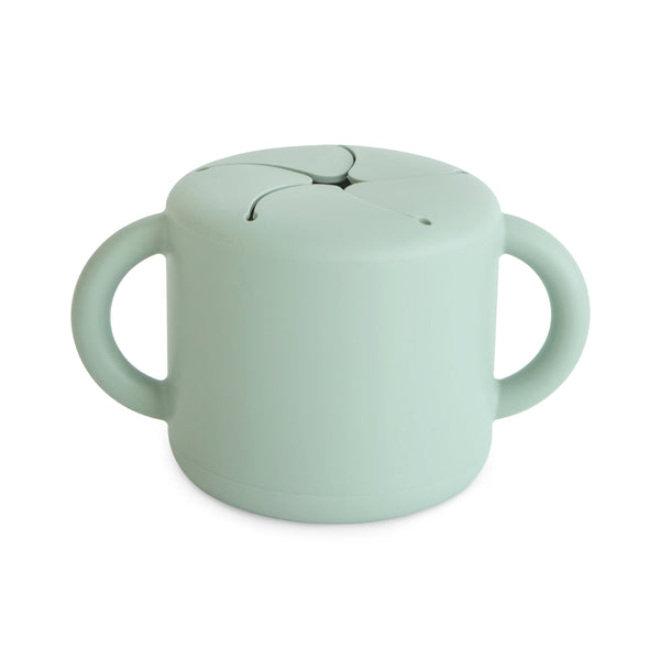 Mushie Snack Cup silicone spill-proof two handles