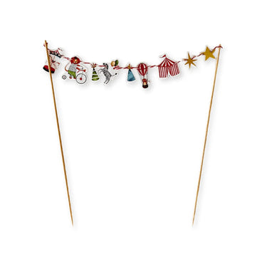 Carnival Cake Topper – Mini Circus Garland Cake Banner