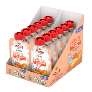 Holle Organic Carrot Cat - Fruit & Veggie Purée Pouches